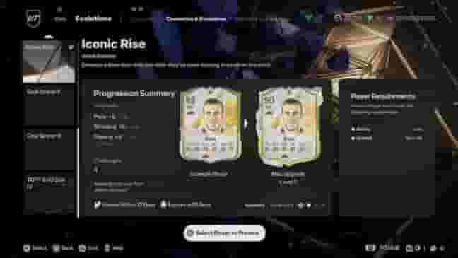 How to unlock the EA FC 25 Iconic Rise Evolution & best options